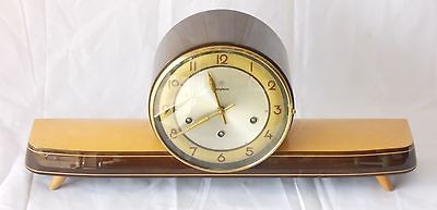   WESTMINSTER TWO COLORED JUNGHANS SCHWEBE ANKER MANTEL TABLE CLOCK