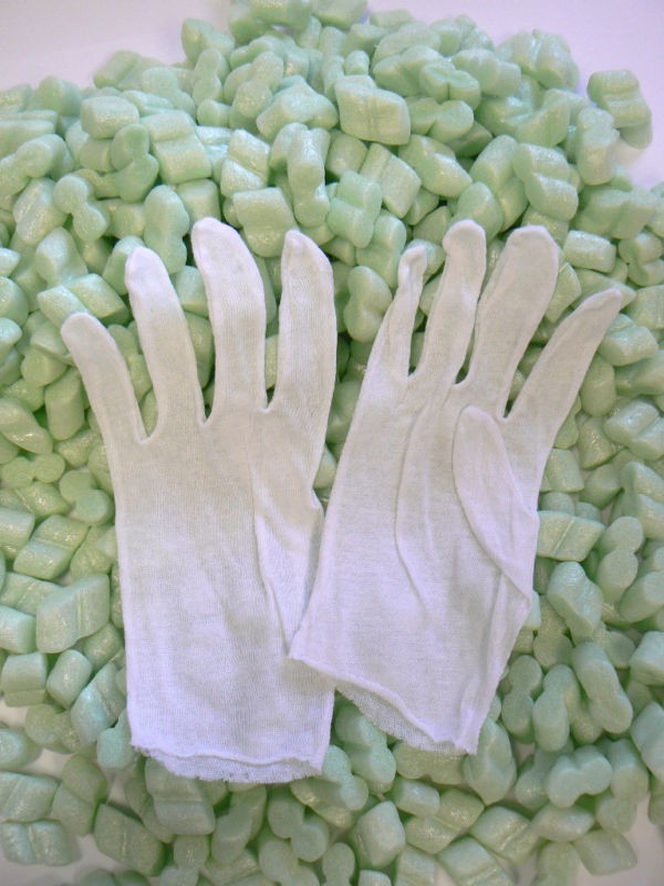 WHITE COTTON GLOVES LISLE HAND GLOVE CLEAN HANDLING 1DZ