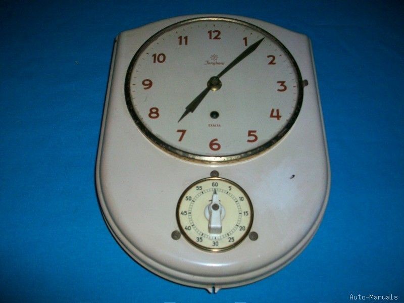 JUNGHANS EXACTA GERMANY VINTAGE PORCELAIN? KITCHEN CLOCK WITH 60 