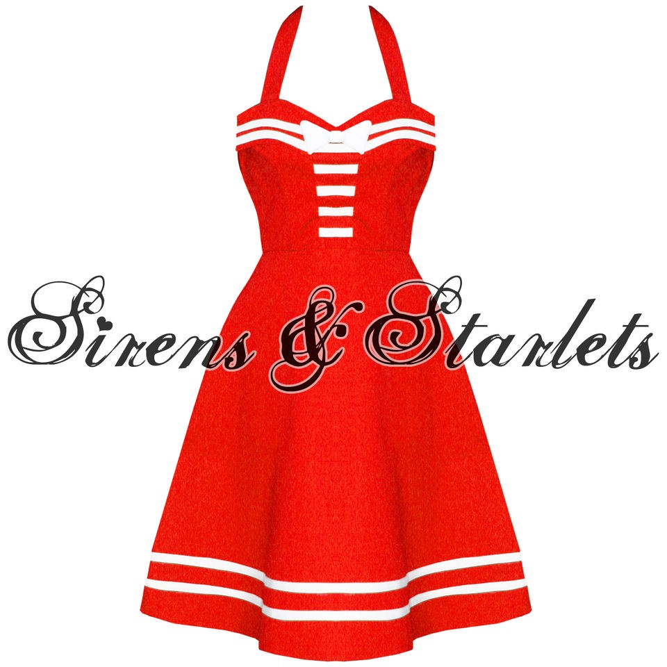 DEAD THREADS RED NAUTICAL SAILOR ROCKABILLY DRESS