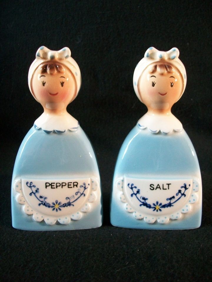   JAPAN HOLT HOWARD KITCHEN MAIDS LADY SALT PEPPER SHAKERS PIXIEWARE