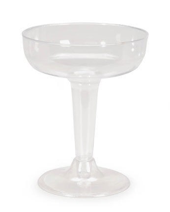 clear plastic champagne glasses