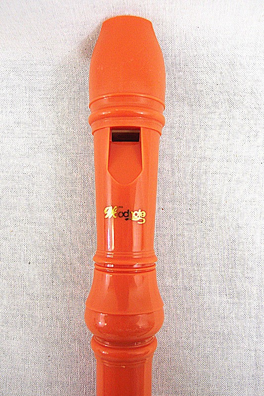   Orange Soprano Recorder Baroque Fingering+Fingering Chart+Cleaning Rod