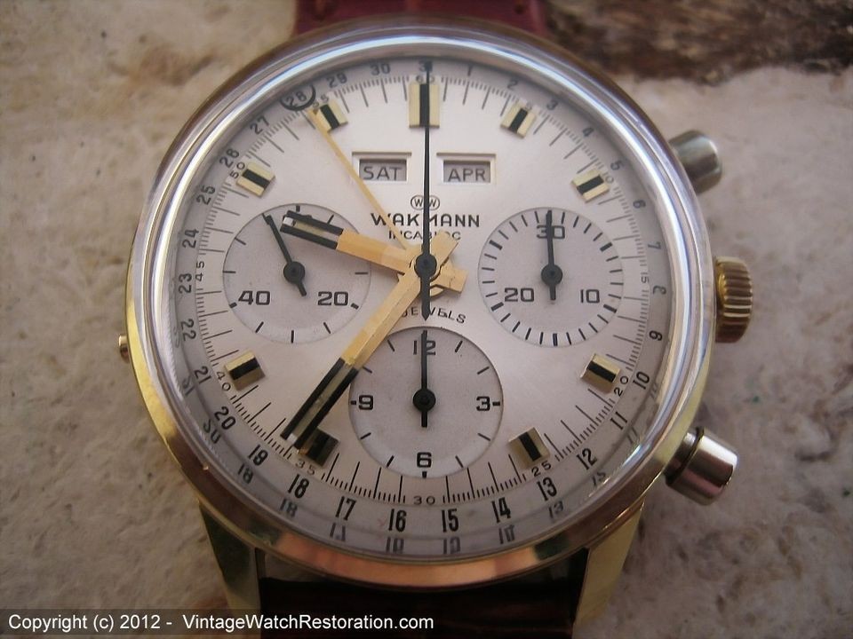 Wakmann Complicated Triple Date Chronograph, Manual Ref (1085)