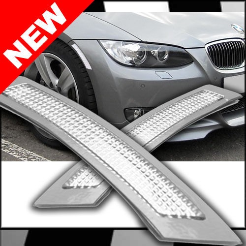 07 12 BMW E92 E93 FRONT BUMPER REFLECTOR LIGHTS   CLEAR (Fits BMW)