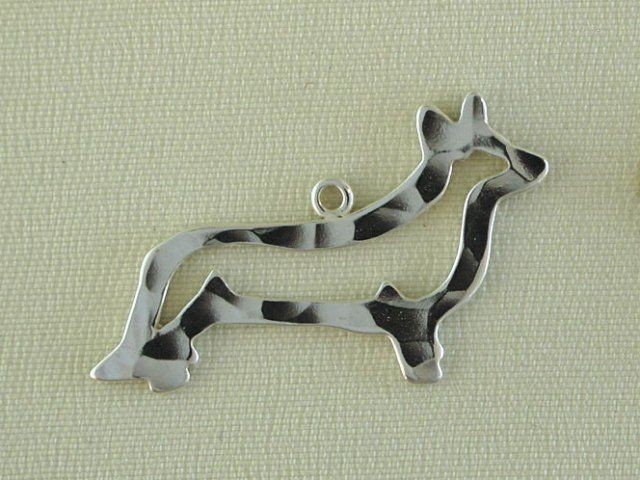 Cardigan Welsh Corgi Dog Lapel Pin,Tac,Charm,Earrings,Necklace~Silver 