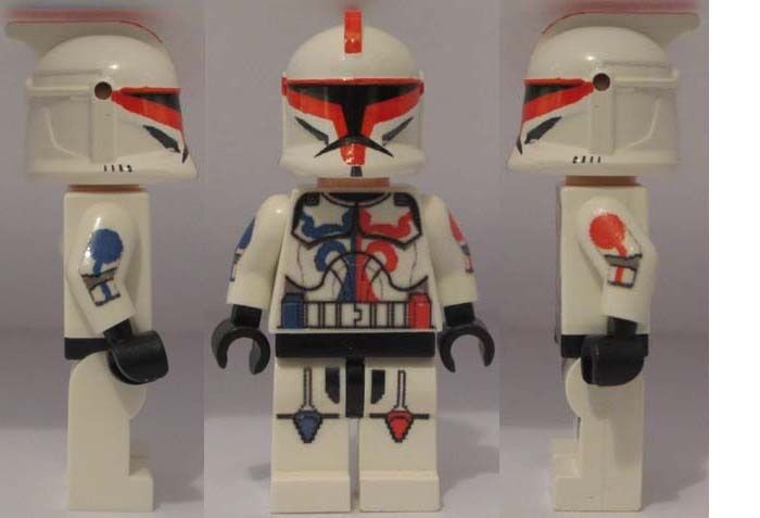 Lego Star Wars CUSTOM Clone Trooper jet commander minifig army 8014 