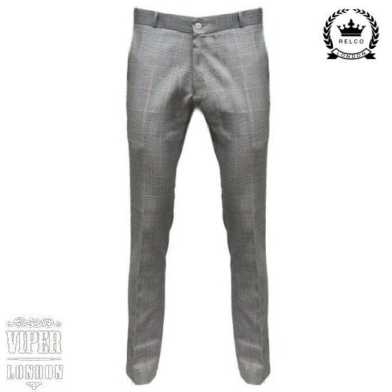   Black And White Prince Of Wales Sta Press Check Trousers Sizes 28   40