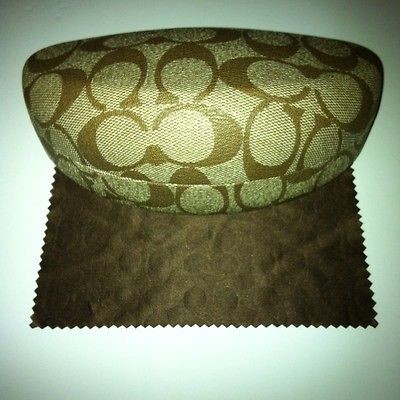 Coach Sunglasses Case w/ Cloth Brown / Cs Clamshell