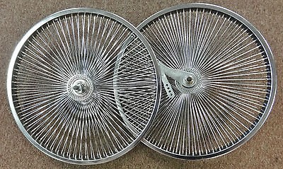   20 inch Bicycle Wheels 140 spoke Chrome a pair Rear Coaster Brake