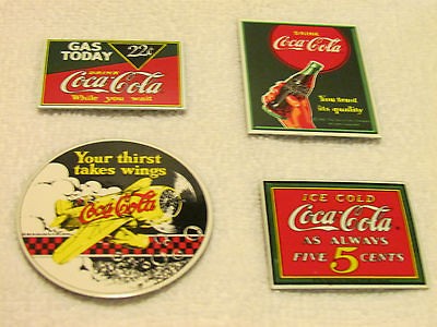 Ande Rooney Vintage Coca Cola Refrigerator Magnet Set Porcelain Soda 