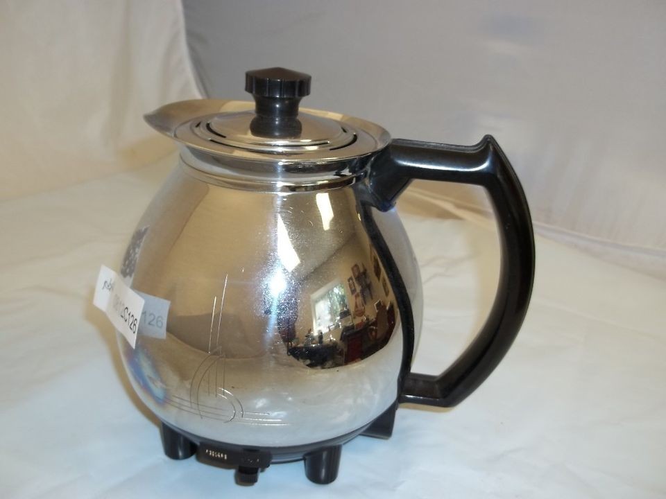 VTG Sunbeam Electric Percolator Coffee Pot Art Deco Design