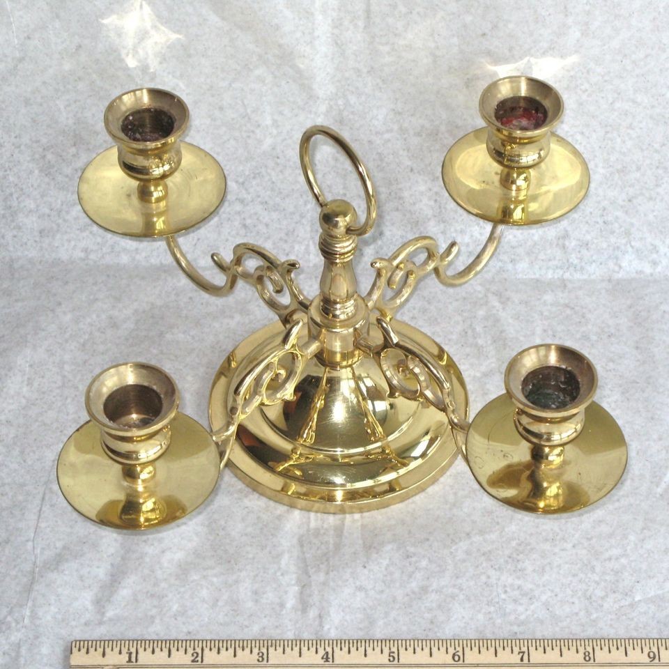 Baldwin Brass 4 Light Candelabra Candle Holder Candlestick 