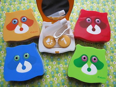 Spooky & Sleepless Big Eye Raccoon Contact Lens Case (4 colors)