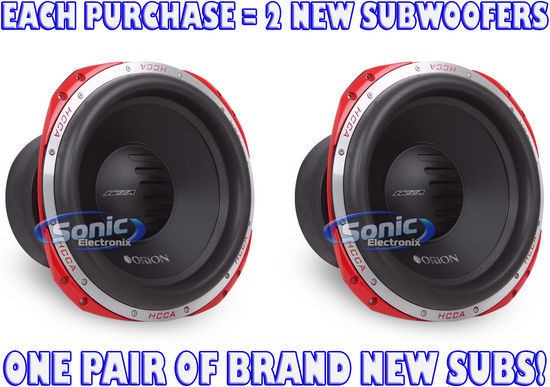   2010 HCCA154 15 4 ohm Competition HCCA Car Subwoofers (8000W Pair