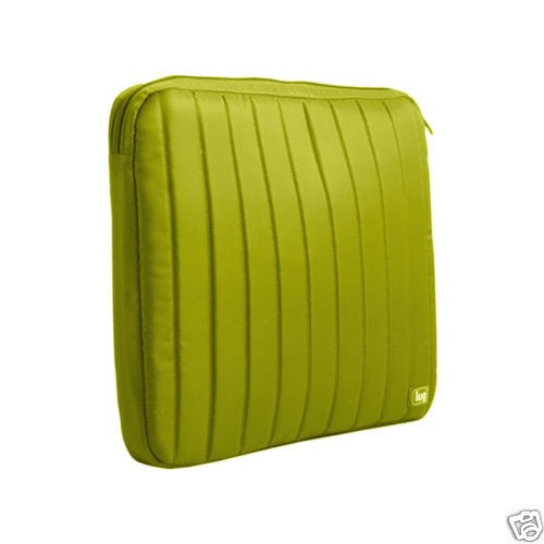 LUG TRAVEL PADDED LAPTOP LAP TOP COMPUTER STORAGE CASE GREEN NEW