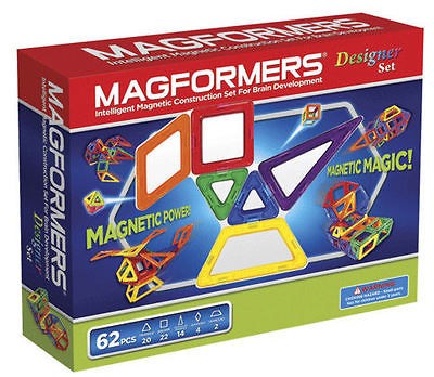 Magformers 62 Pcs Magnet Designer Magnetic Construction Set 63081 NEW