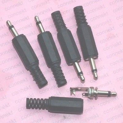 5pcs Audio Video AV PC 3.5mm 1/8 Mono Plug connector