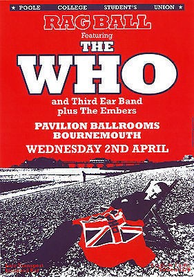 The Who vintage repro concert poster UK