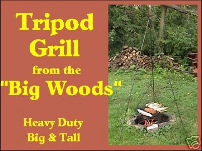 Wood Fired BBQ XXL6 Campfire BIG WOODS TRIPOD GRILL