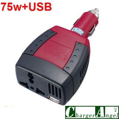 IN Car 75W Inverter DC to AC Converter w 110V & USB 5V