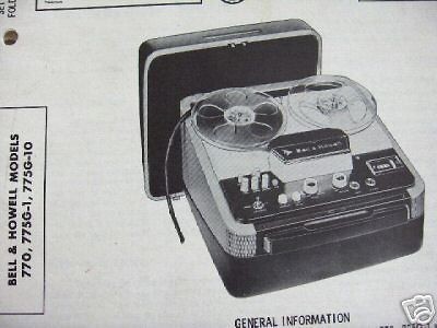 BELL & HOWELL 770,775 1,775G​ 10 TAPE RECORDER PHOTOFACT