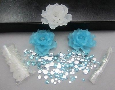   flowers Rhinestone DIY f cell Phone iPhone 4 4S 5 5G Case Deco Kit