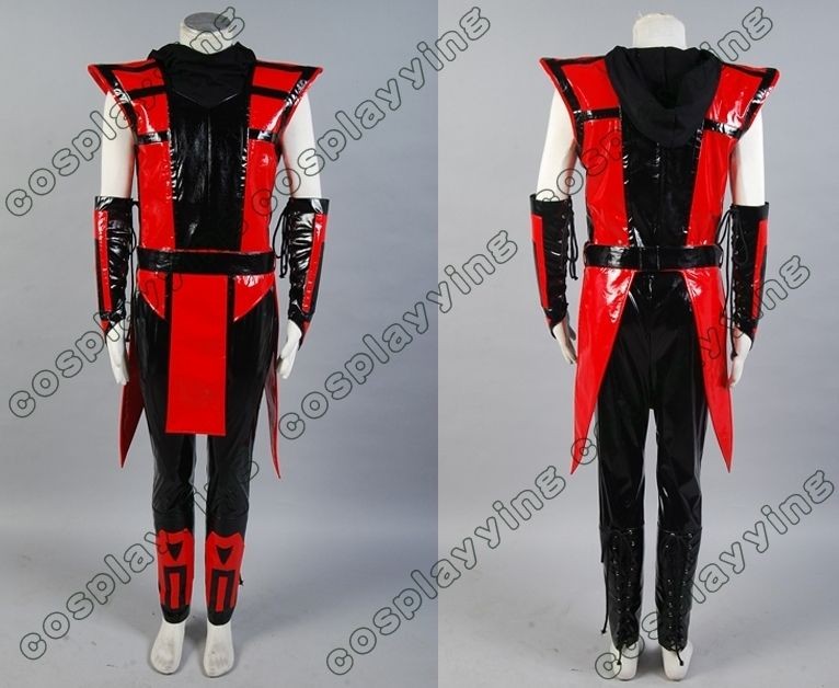 Mortal Kombat Ninja Ermac Red and Black Leather Cosplay Costume