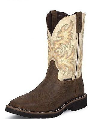 Justin WK4684 Mens Copper Kettle Steel Toe Western Cowboy Work Boots