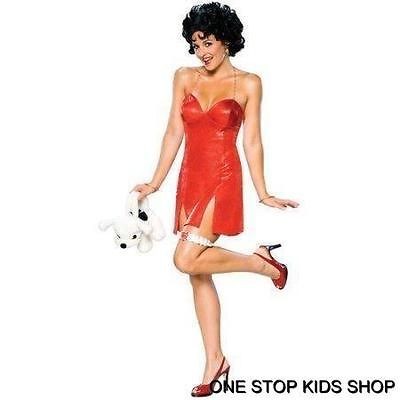 BETTY BOOP Womens 4 6 8 10 Dress Up HALLOWEEN COSTUME & Wig