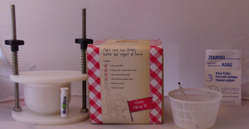 Hard + Soft Cheese Making Kit + press. Value