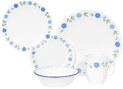 20 pc CORELLE SPRING BLUE DINNERWARE SET w/LUNCH PLATES