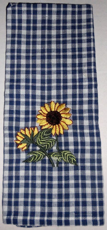 Kitchen Dish Towel Sunflower 100% Cotton