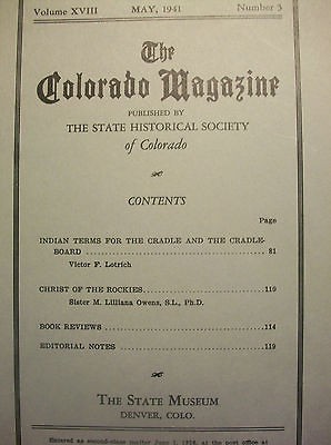   Colorado Historical Magazine Indian Terms for Cradle and Cradle Board