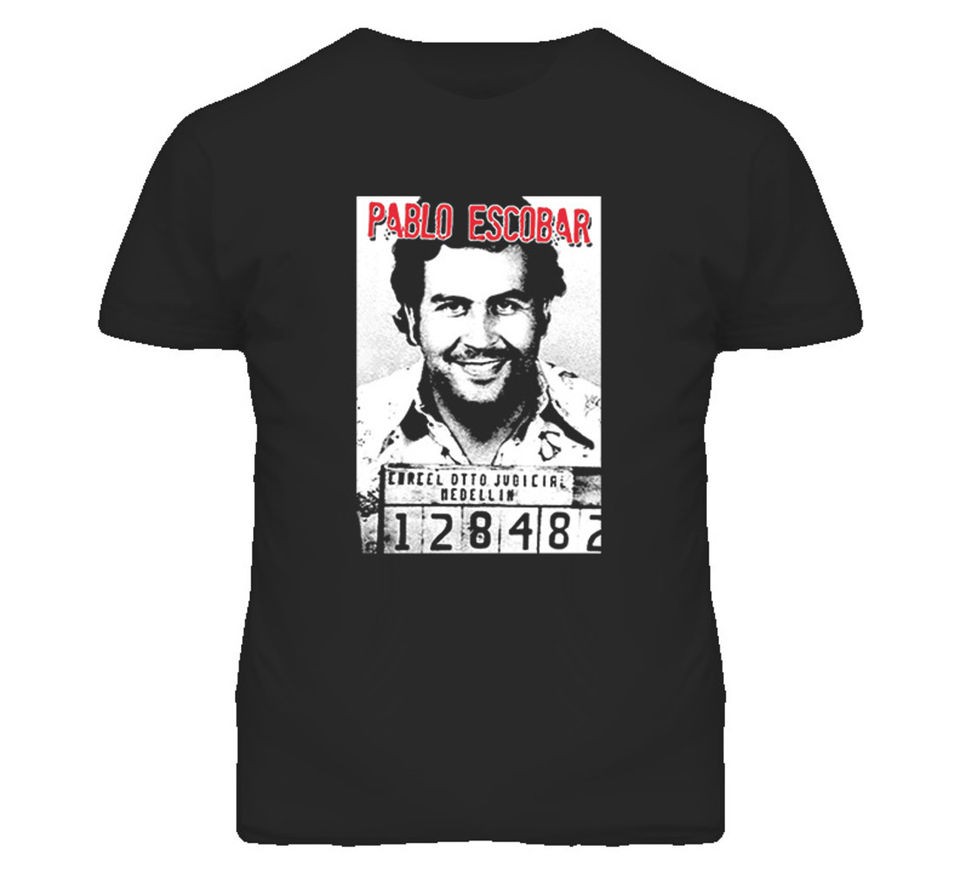 Pablo Escobar Columbian Drug Lord Medellin Gangster T Shirt