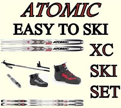 EASY TO SKI ATOMIC WAXLESS CLASSIC XCRUISE 55 CROSS COUNTRY SKIS XC 