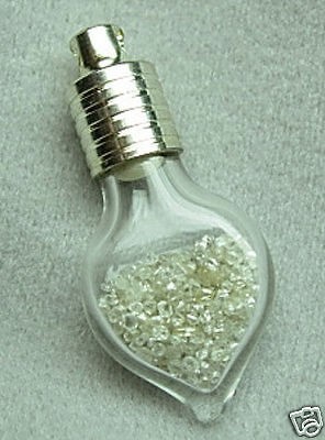 Carats White Natural Uncut ROUGH DIAMONDS Gem PENDANT