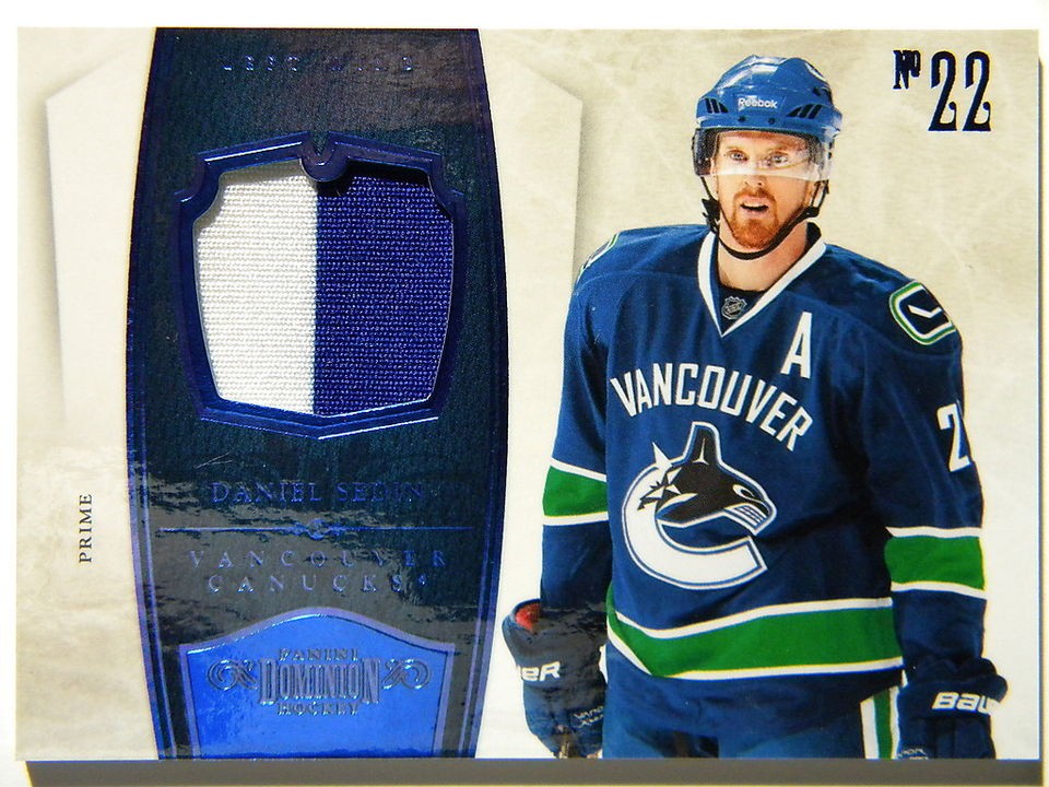 2010 11 DOMINION BLUE PRIME JERSEY DANIEL SEDIN #96 VANCOUVER CANUCKS 