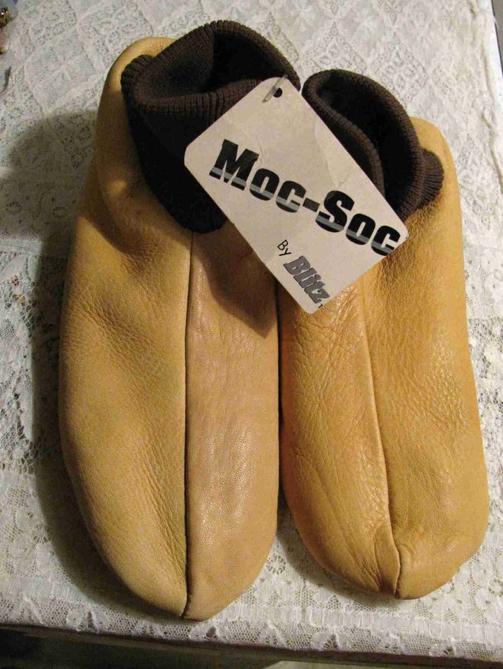 Moc Soc Deerskin Moccasins Fleece Acrylic Lined SOFT XS   BEADING