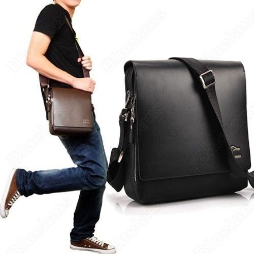 Fashion Kangaroo Mens Leather Crossbody Shoulder Messenger Bag 