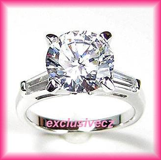   Party~~2.70 Carats~~~Size 8~~~White Gold Plated 18K GP CZ Lady RING
