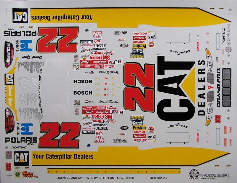 22 Ward Burton 2000 Your Caterpillar Dealers Pontiac