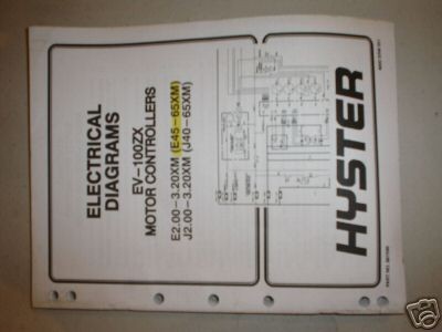 HYSTER EV 100ZM FORK LIFT ELECTRICAL DIAGRAMS MANUAL