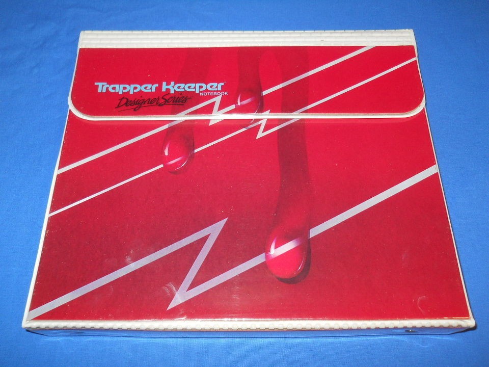   NEW 90S RED DRIP DESIGNER SERIES TRAPPER KEEPER MEAD BINDER DEADSTOCK