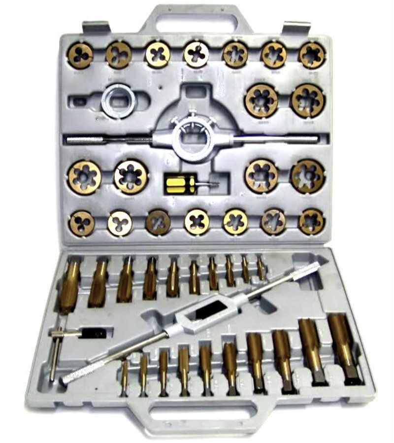 NEW 45pc Tap and Die Set Metric Tungsten Steel Titanium tools