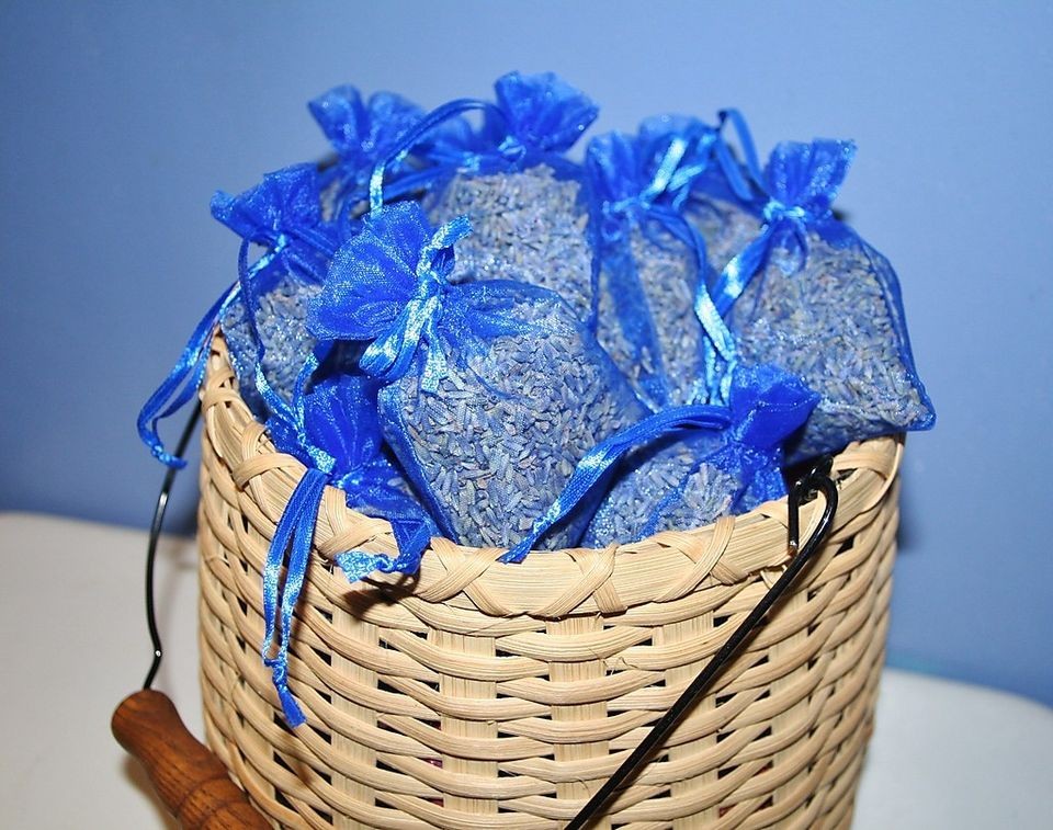 Very Fragrant*SACHETS ROYAL BLUE Dried Lavender Bud Essential Oil 