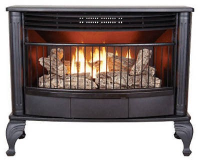 Bainbridge II 25,000 BTU Black Vent Free Dual Fuel Gas Stove