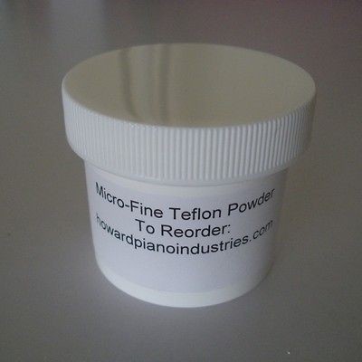 Teflon Powder   Lubricant for Grand Piano Knuckles   2 oz jar