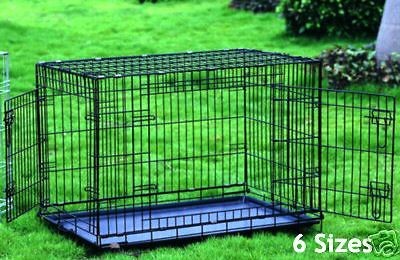   Large Folding Dog Pet Crate Cage Kennel with Divider High Quality