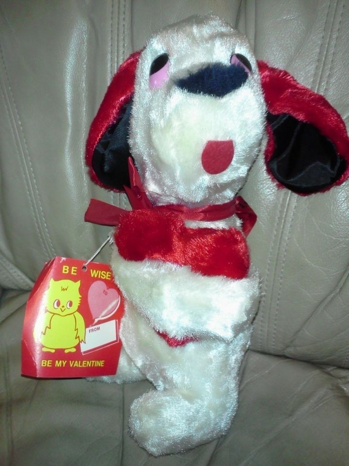 Vintage Plush Valentine Dog Stuffed Animal Toy Gerber Atlanta Novelty 